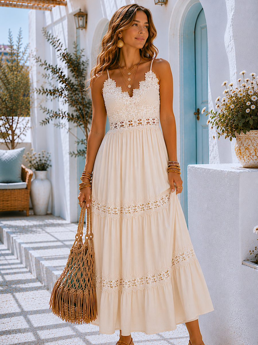 Vestido Olivia beige clarito