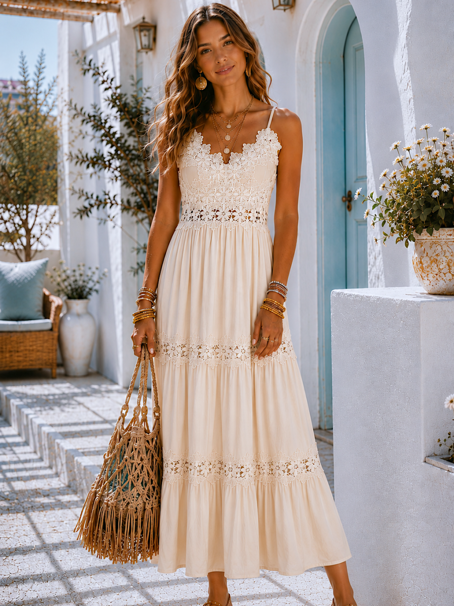 Vestido Olivia beige clarito