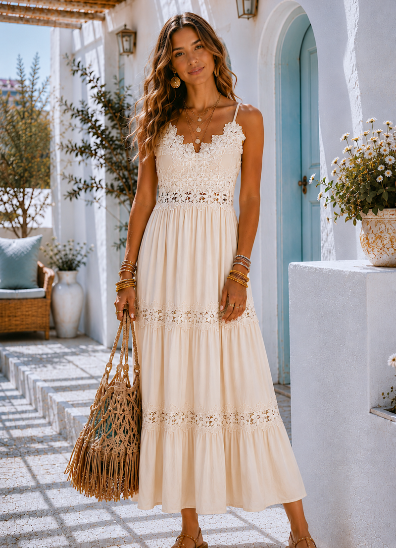 Vestido Olivia beige clarito