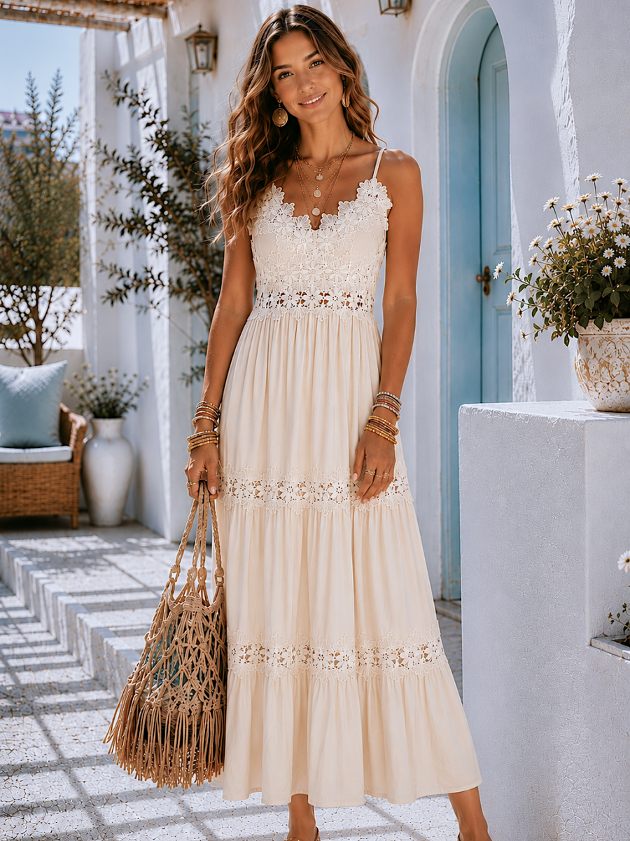 Vestido Olivia beige clarito