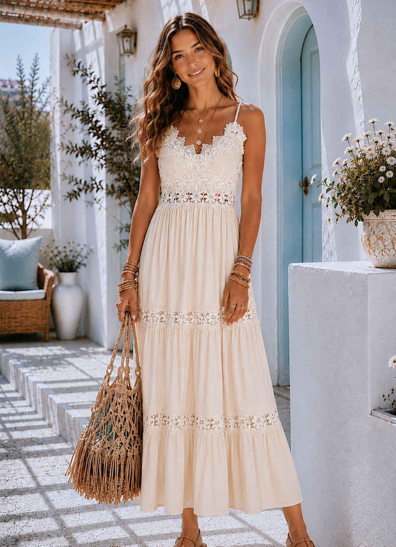Vestido Olivia beige clarito