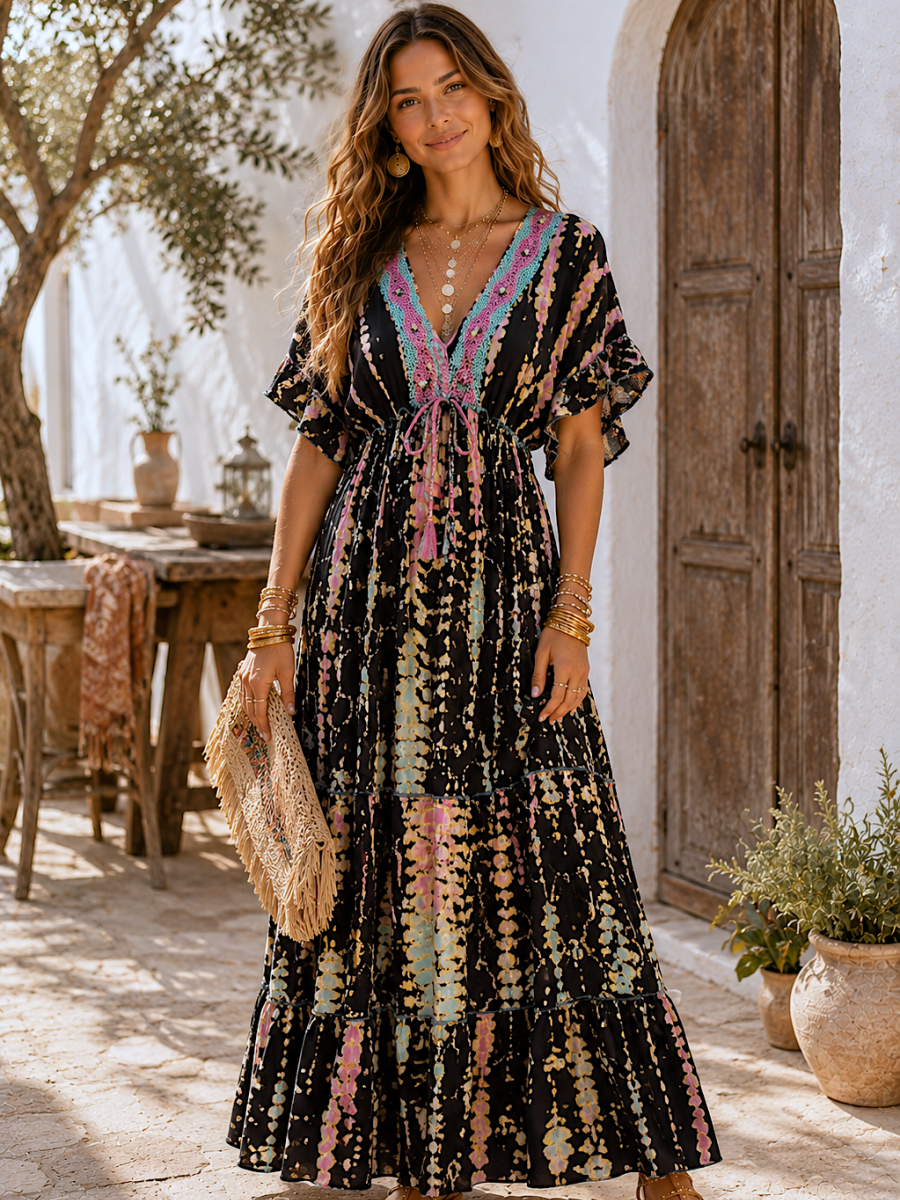 Vestido Izar escote de pedrería