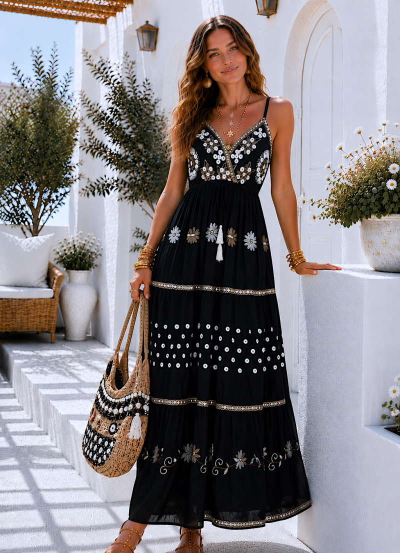 Vestido Irati blanco negro
