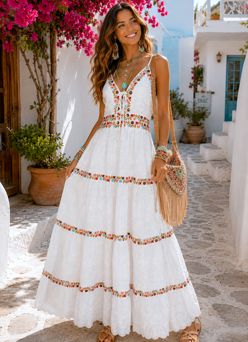 Vestido Iria bordado