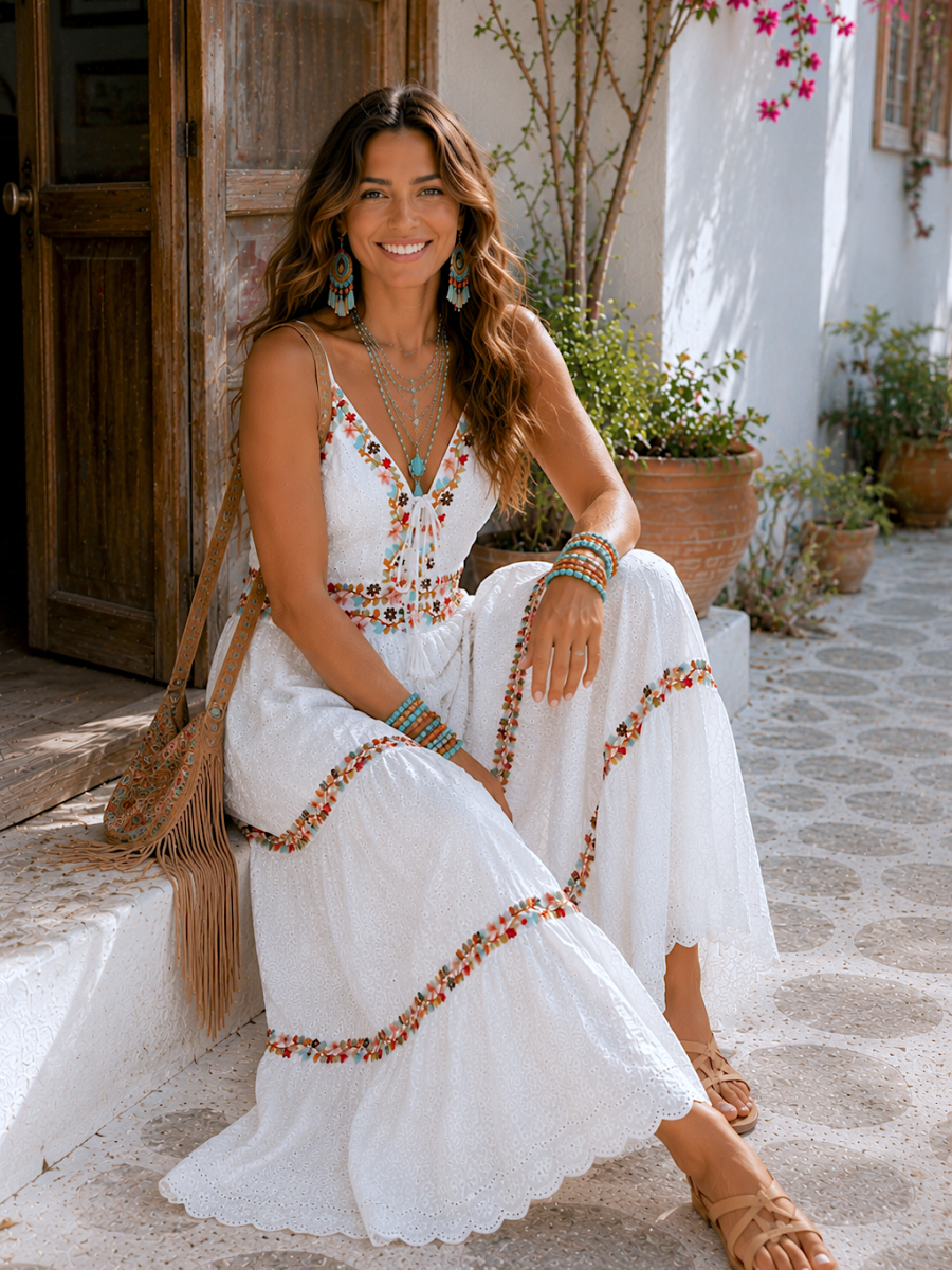 Vestido Iria bordado