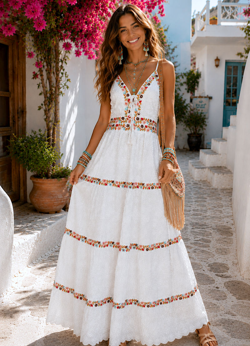 Vestido Iria bordado