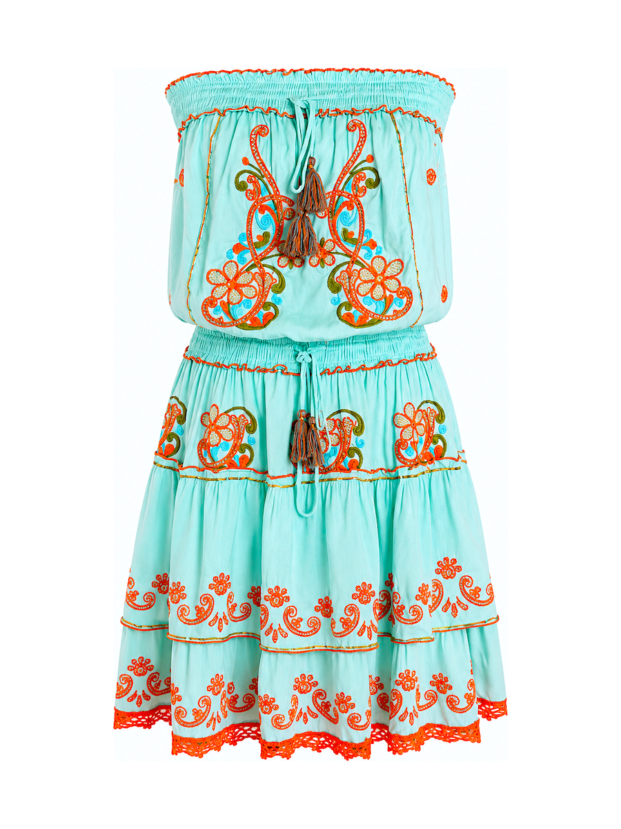 Vestido Acuarela bordado