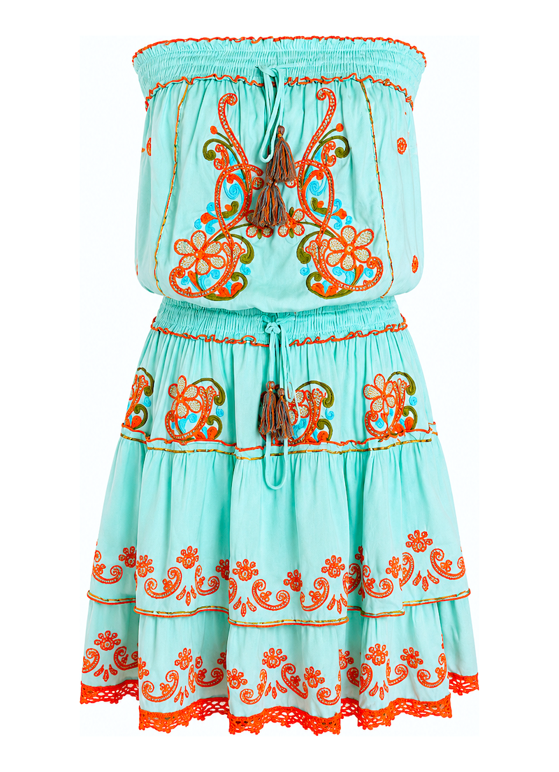 Vestido Acuarela bordado
