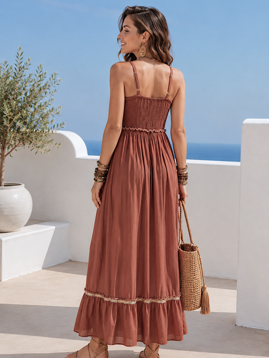 Vestido Tarsa bordado con pedrería