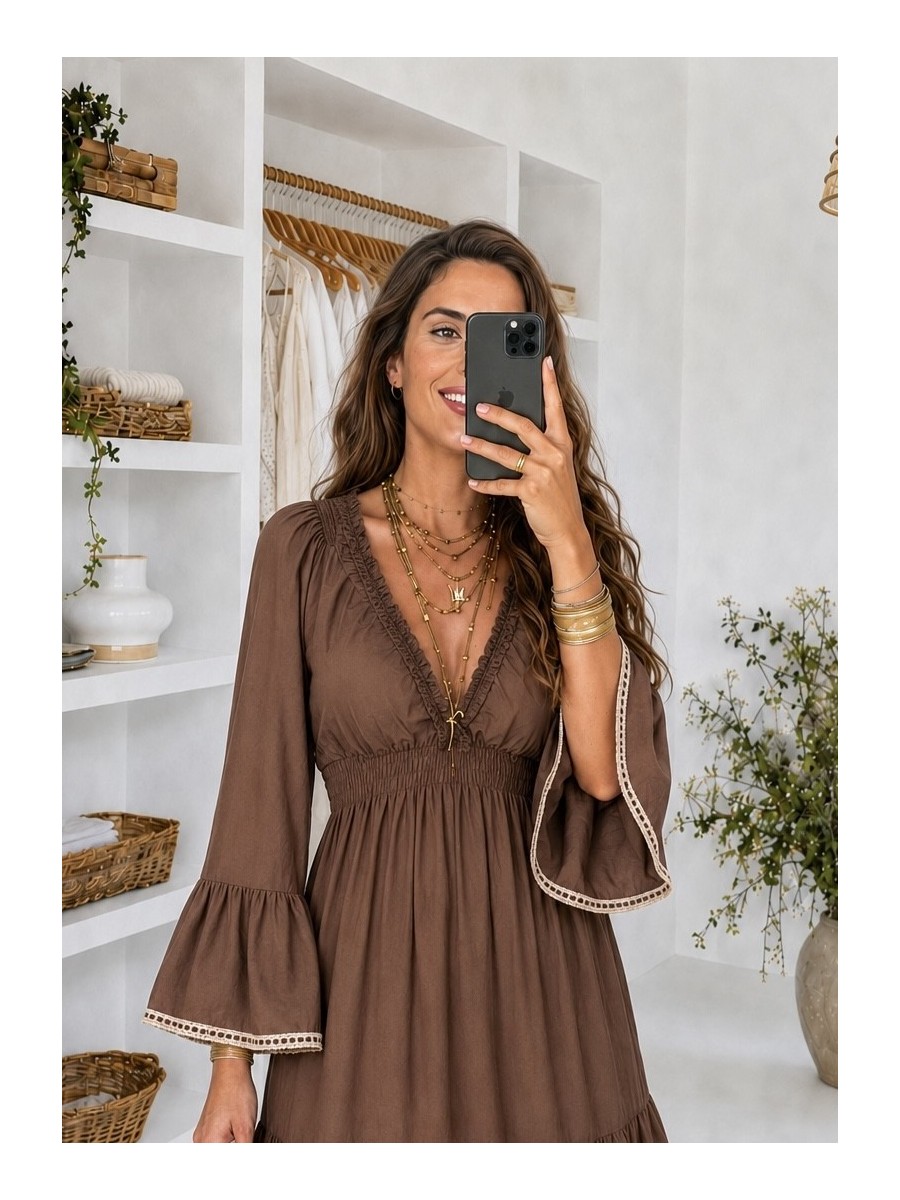 Vestido Odet marrón