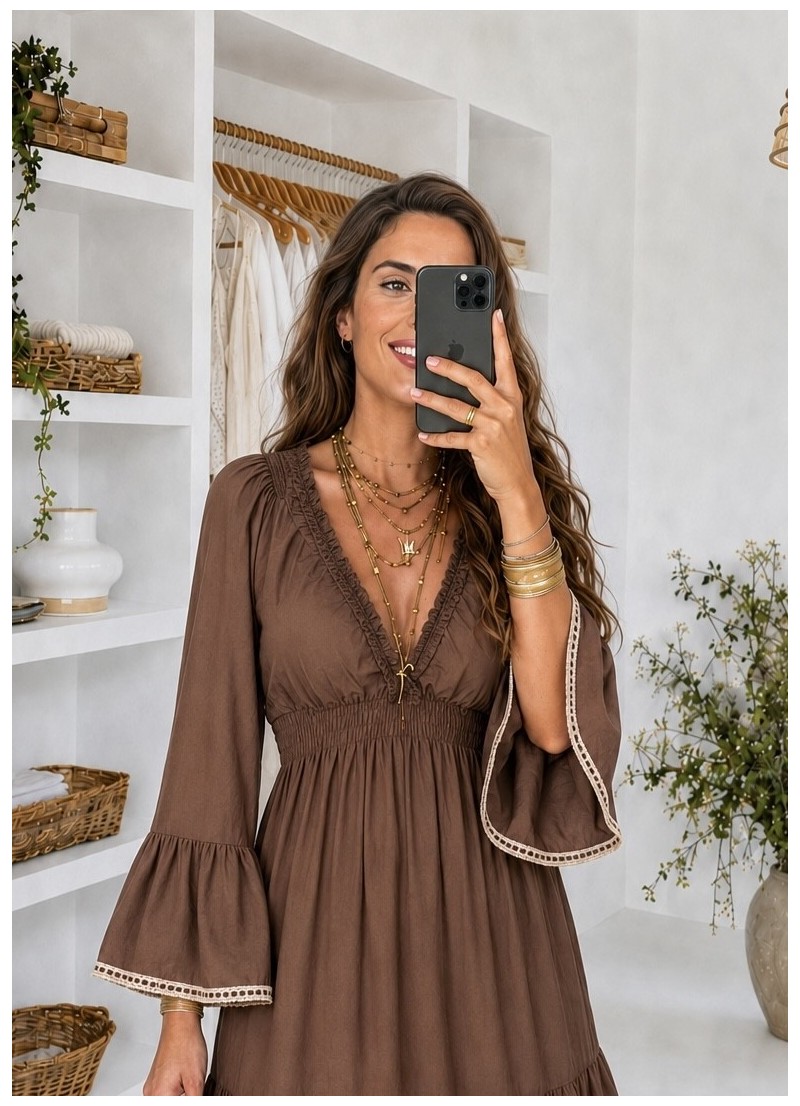 Vestido Odet marrón