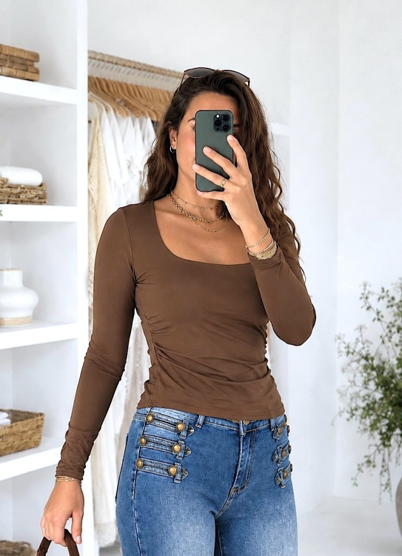 Top Dua marrón chocolate