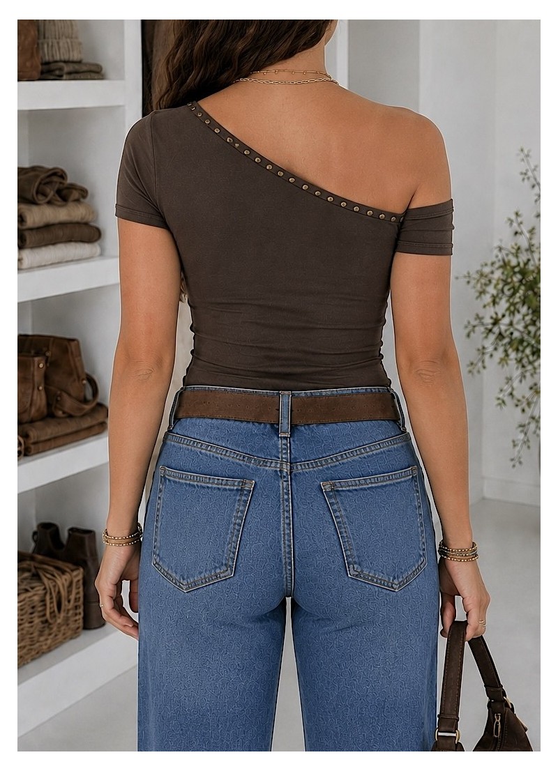 Camiseta Tachas marrón