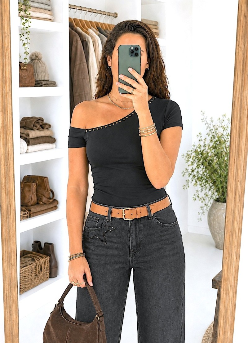 Camiseta Tachas negra