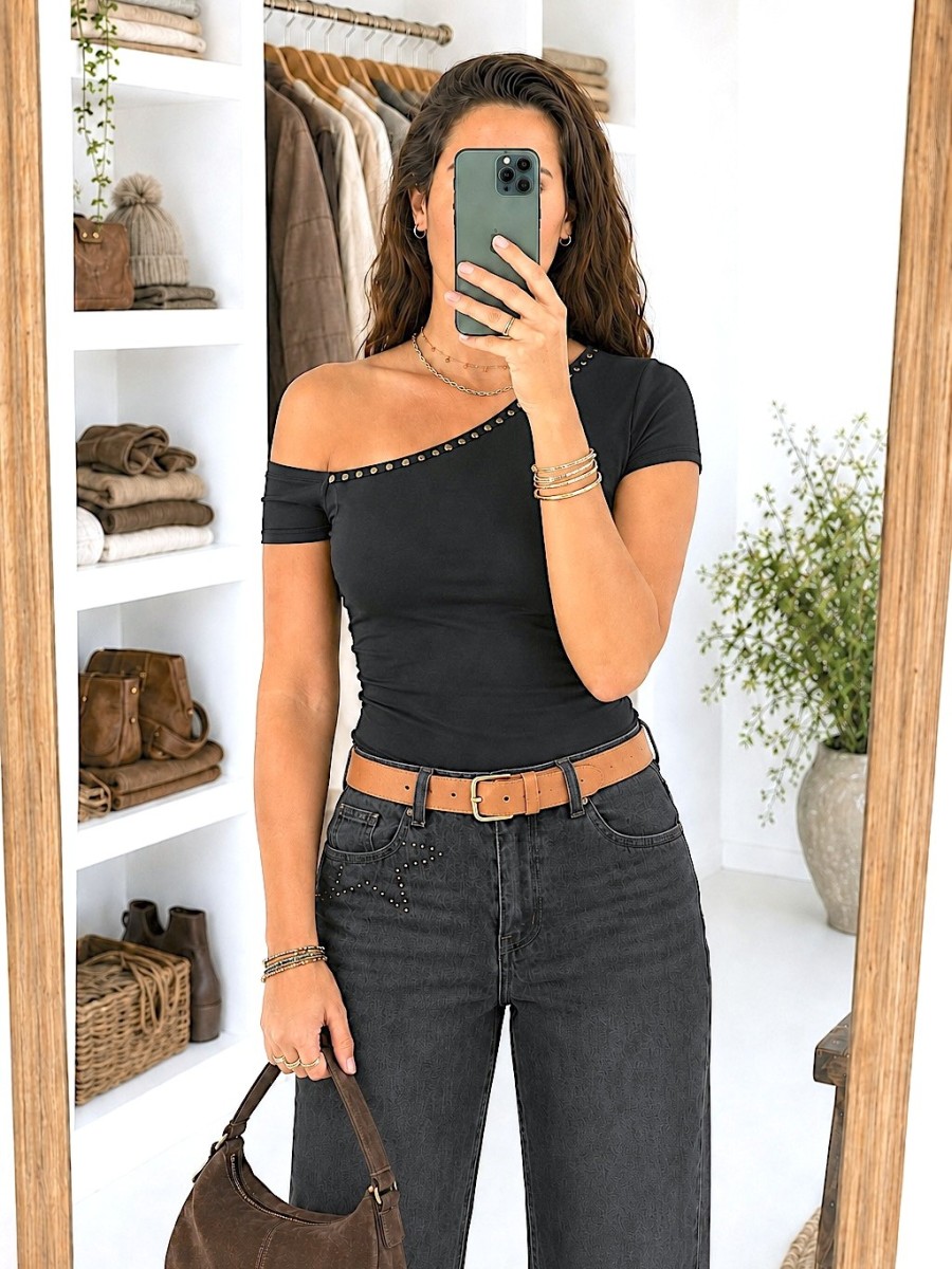 Camiseta Tachas negra