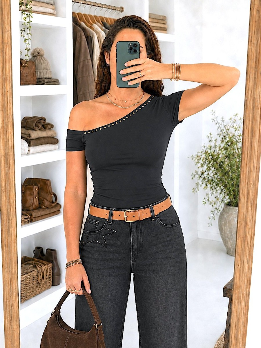 Camiseta Tachas negra