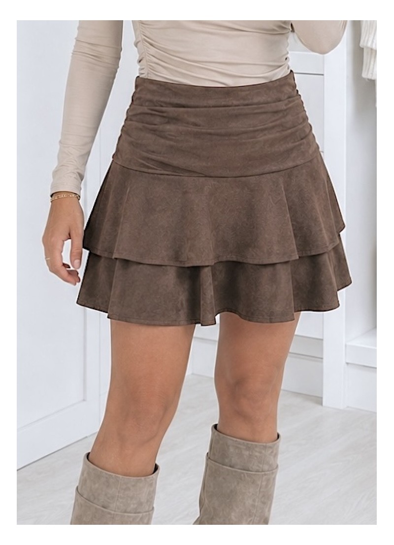 Falda pantalón Luma antelina marron