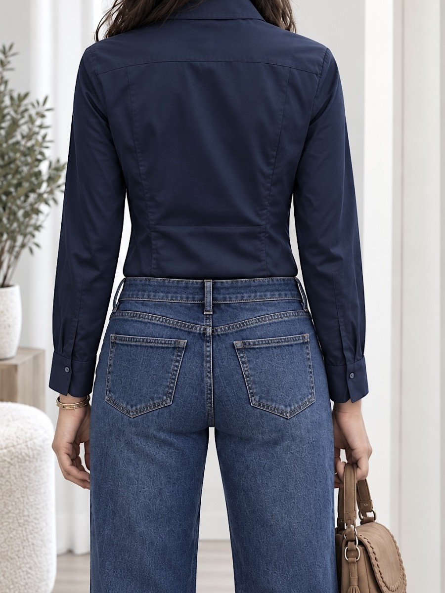 Blusa Ania azul marino