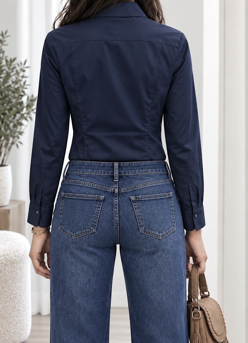 Blusa Ania azul marino