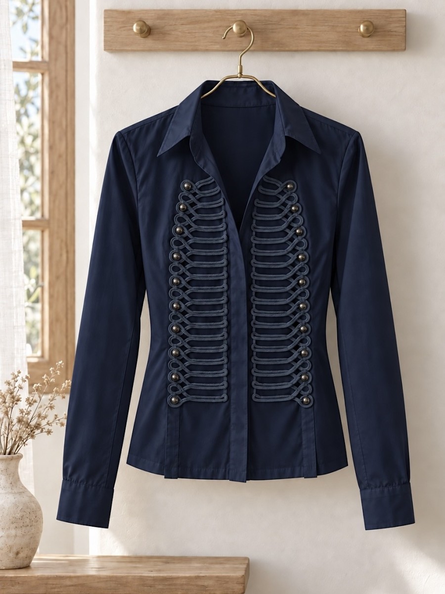 Blusa Ania azul marino