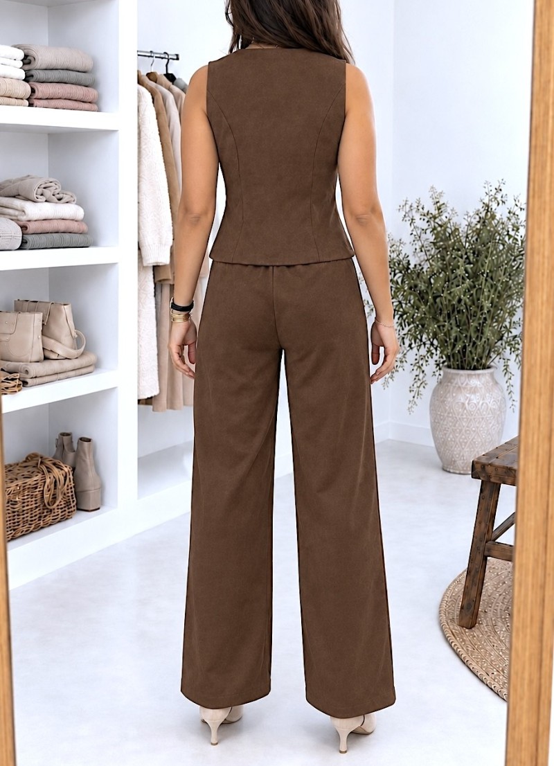Conjunto Mina antelina marrón