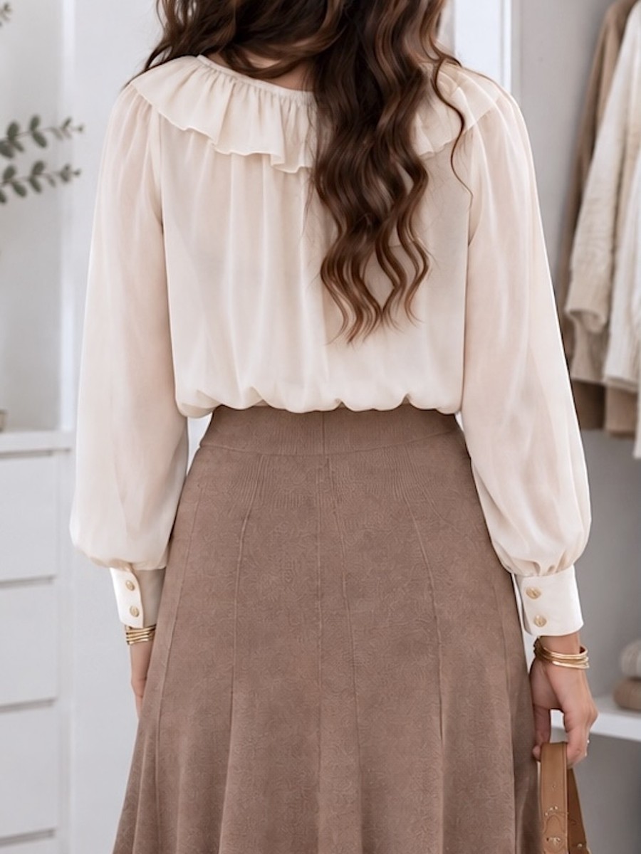 Blusa Mara biege claro