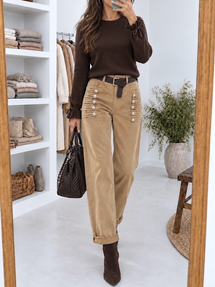 Pantalón Galon camel