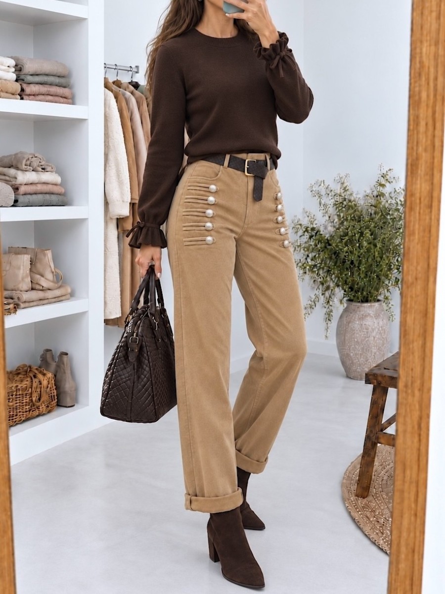 Pantalón Galon camel